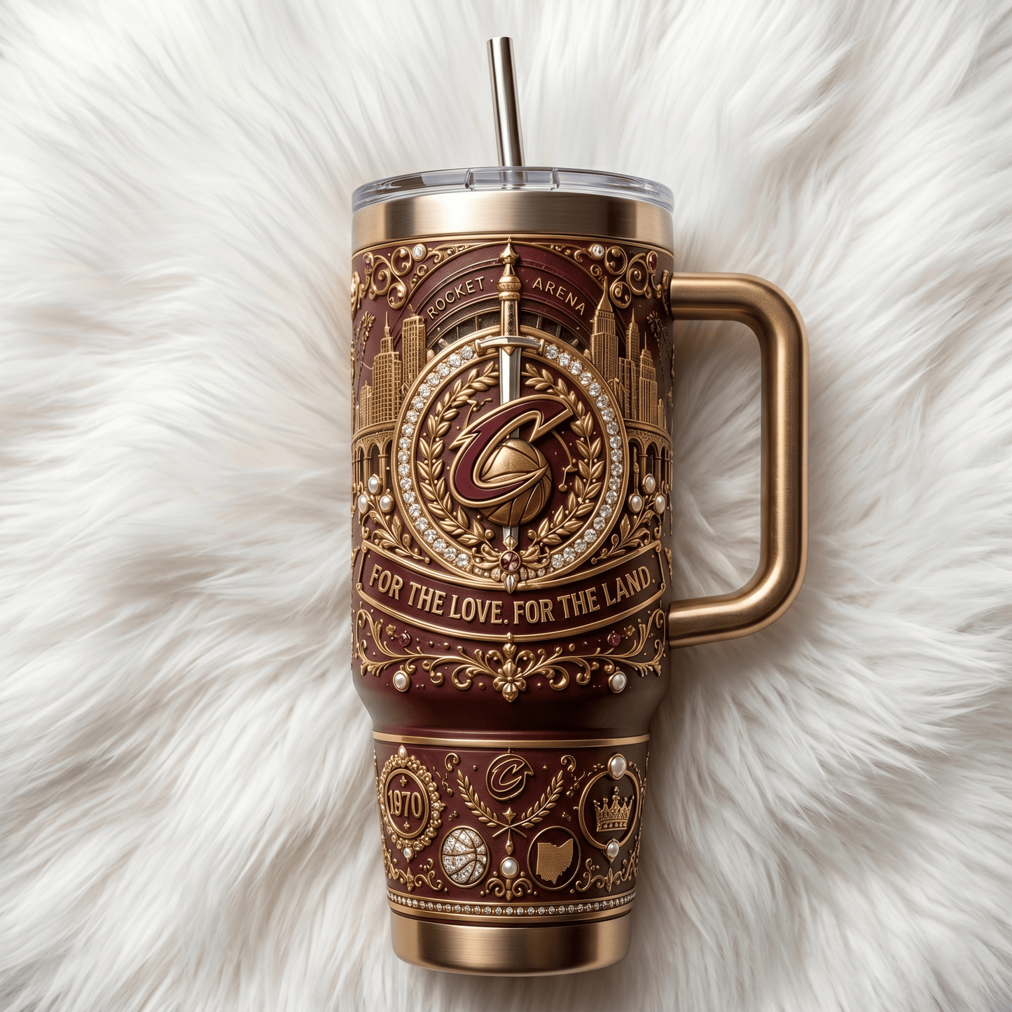 Premium CVLR 40oz Tumbler With Handle TNSM