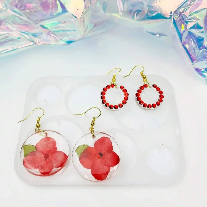 Resin Earring Molds 10PCS, Silicone Pendant Dangle Jewelry Making Set, DIY Craft Supplies for Women Girls, Gift Idea, BPA Free