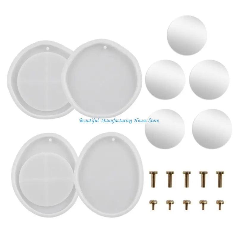 E56A Jewelry Making Mold Epoxy Casting Molds Suitable for Rotating Makeup Glass