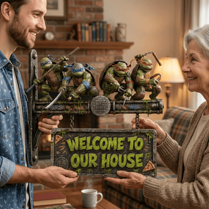 TMNT Premium Welcome Sign TNSM