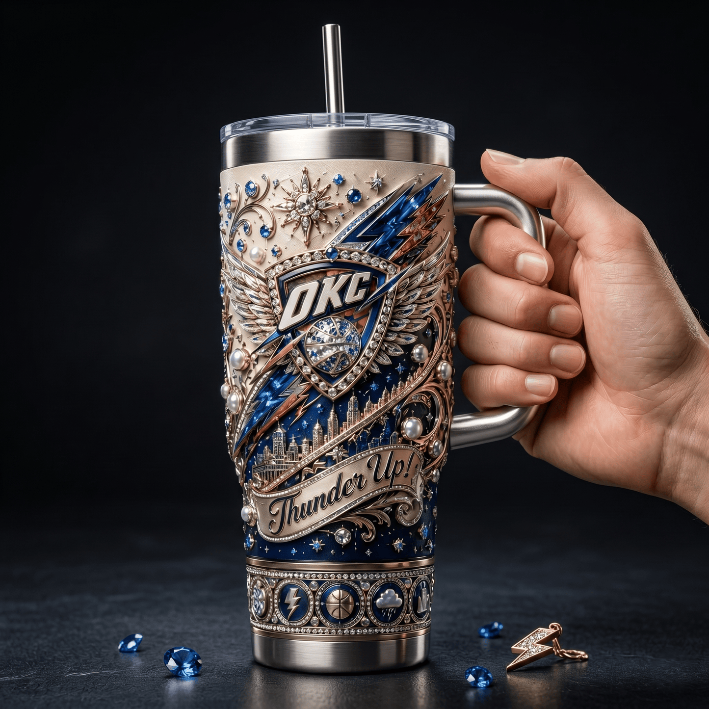 Premium OCT 40oz Tumbler With Handle TNSM
