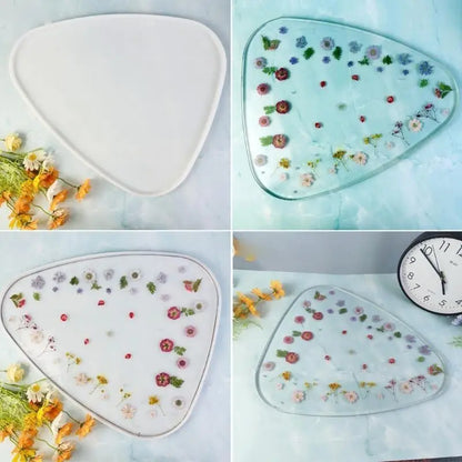Large Triangle Silicone Mold River Table Ornament DIY Crystal Epoxy Resin Molds