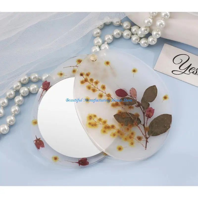 E56A Jewelry Making Mold Epoxy Casting Molds Suitable for Rotating Makeup Glass