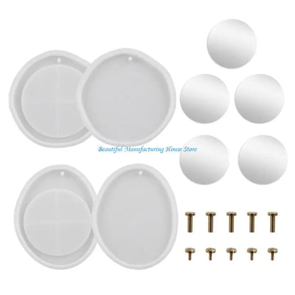 E56A Jewelry Making Mold Epoxy Casting Molds Suitable for Rotating Makeup Glass