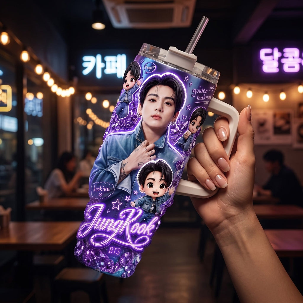 BTS JK 40oz Tumbler With Handle
