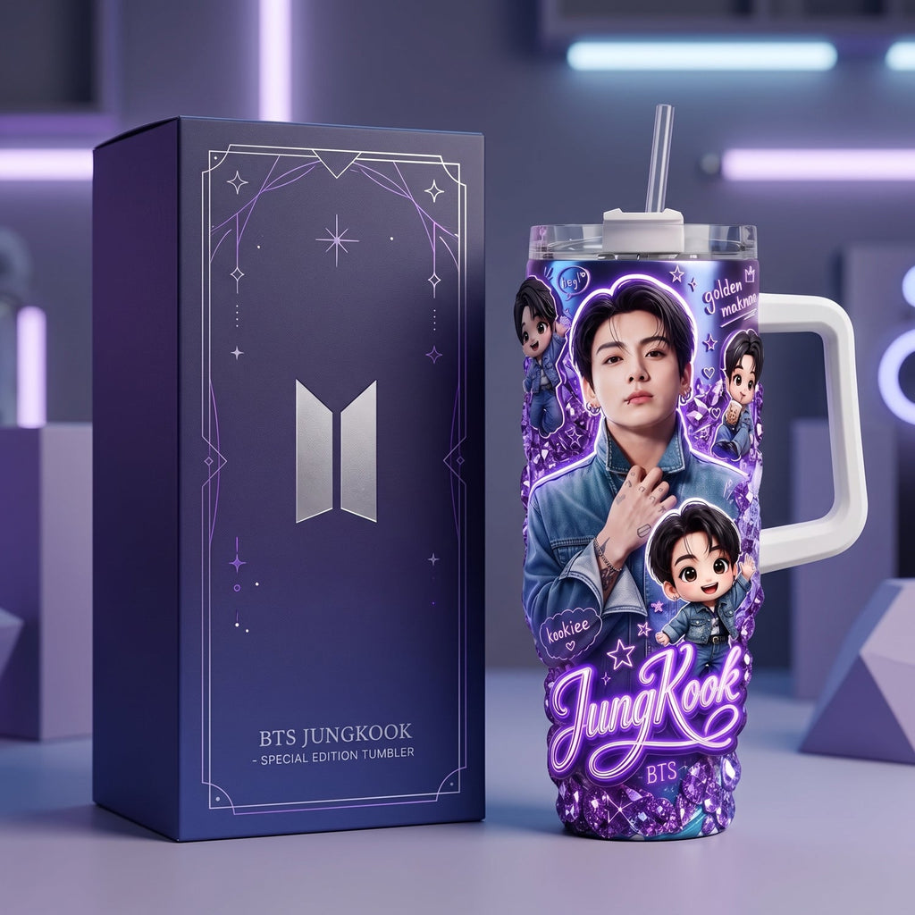 BTS JK 40oz Tumbler With Handle