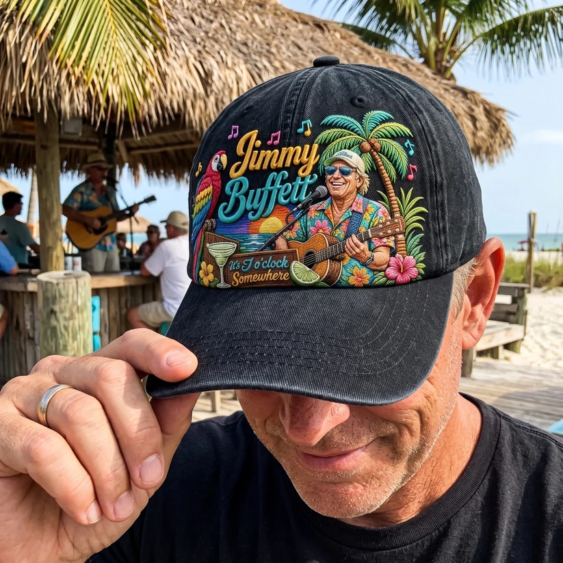 JBU Coastal Escape Distressed Denim Cap