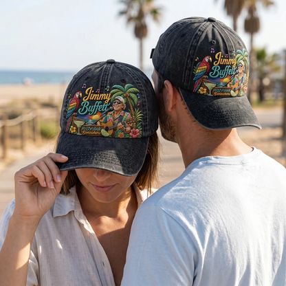 JBU Coastal Escape Distressed Denim Cap