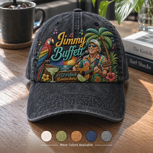JBU Coastal Escape Distressed Denim Cap