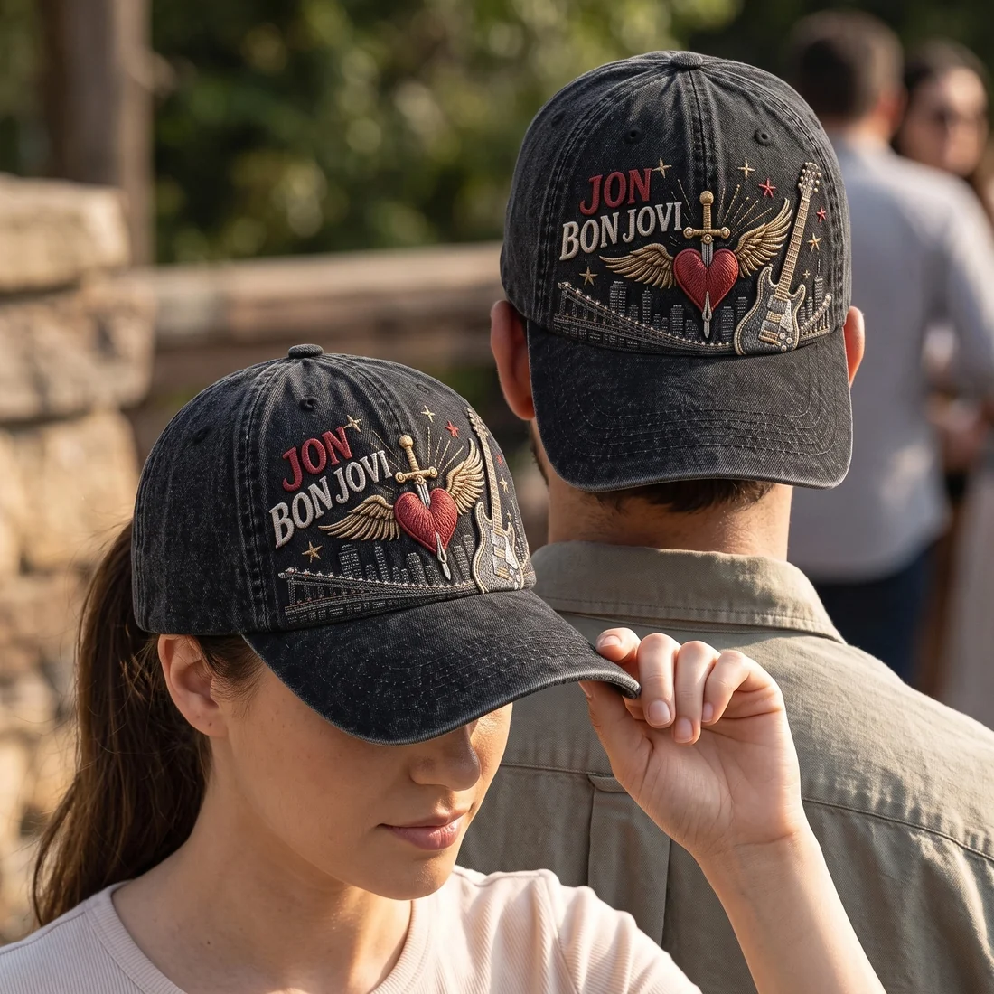 BJO Guitar Skyline Distressed Denim Cap