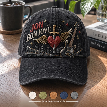 BJO Guitar Skyline Distressed Denim Cap